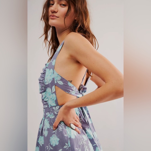 NWT Free People Meet Me In Maui Printed Mini Dress - Picture 2 of 8